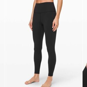 Lululemon Women’s Size 2 Wunder Under High Rise Leggings Solid Black Full Length